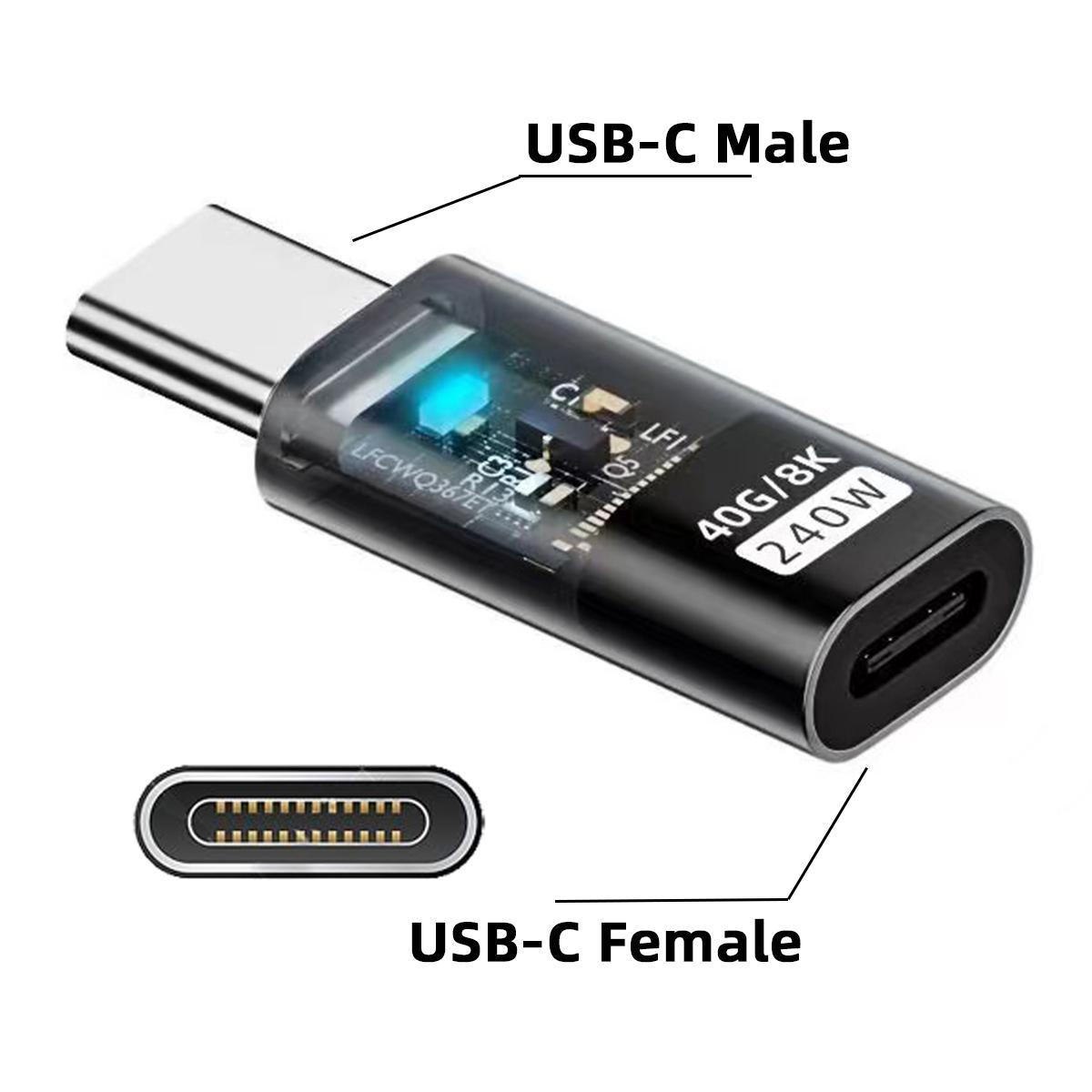 UC-103-TR USB4 Type C Male to Female 240W 40Gbps Data 8K Video Adapter for Nintendo Switch/Phone/Laptop As Shown A
UC-103-TR USB4 Type C Male to Female 240W 40Gbps Data 8K Video Adapter for Nintendo Switch/Phone/Laptop As Shown A
