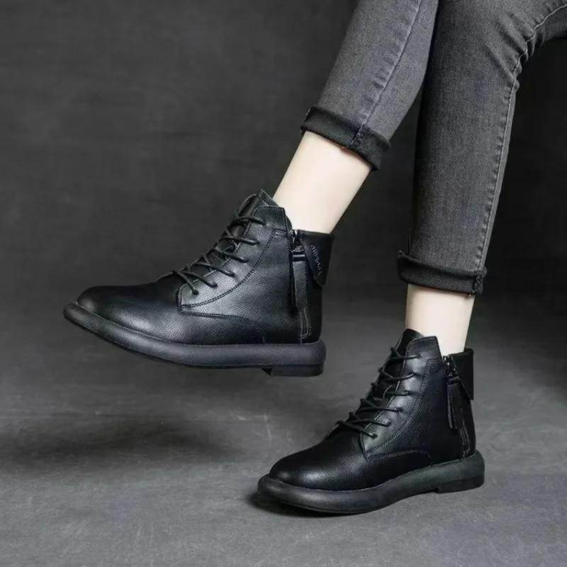 Женские ботильоны для отдыха, осенне-весенние повседневные милые туфли из искусственной кожи на молнии, однотонные современные ботинки со складками на среднем каблуке для женщин
Женские ботильоны для отдыха, осенне-весенние повседневные милые туфли из искусственной кожи на молнии, однотонные современные ботинки со складками на среднем каблуке для женщин