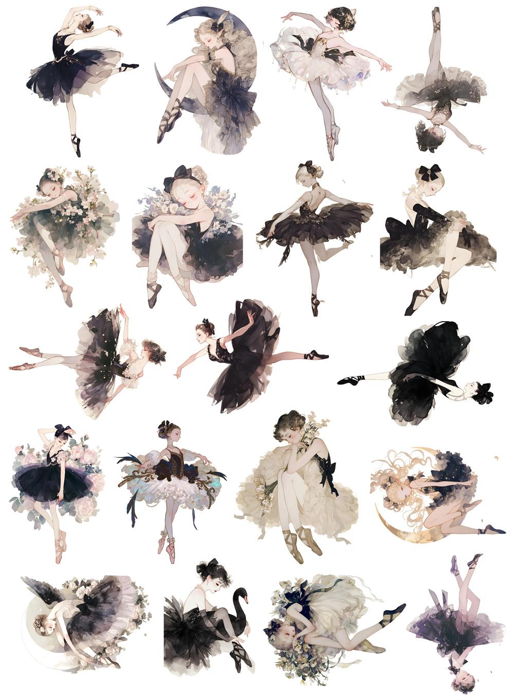 19pcs Cute Comic black moonlit ballet girl Stickers,Handbook Scrapbooking Literature And Art, Characters Decoration Mobile Phone білий
19pcs Cute Comic black moonlit ballet girl Stickers,Handbook Scrapbooking Literature And Art, Characters Decoration Mobile Phone білий