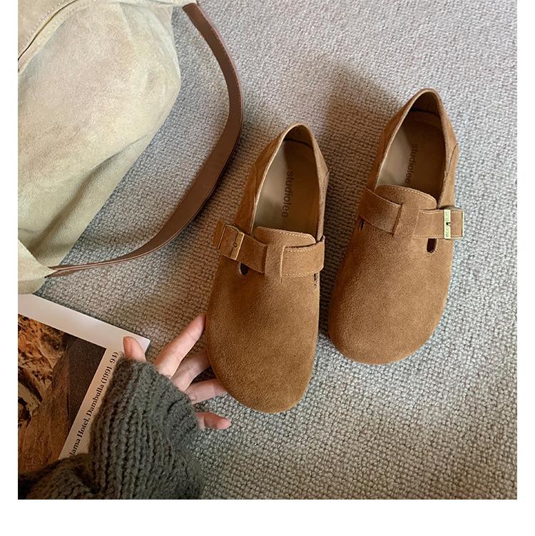 All cowhide Boken shoes, grape mother, the same style can be stepped on with two heels, wearing Birkenstocks, female retro lazy people, and loafers 35
All cowhide Boken shoes, grape mother, the same style can be stepped on with two heels, wearing Birkenstocks, female retro lazy people, and loafers 35
