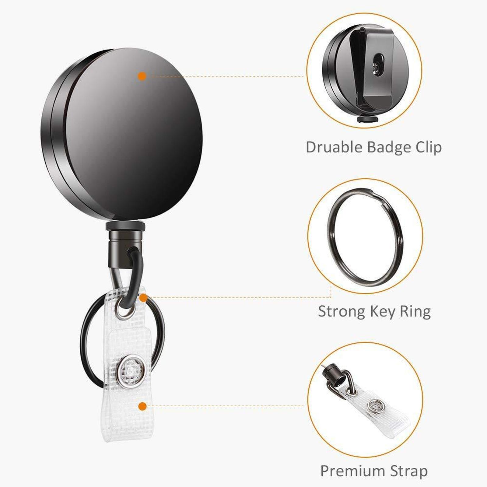Retractable Strong Badge Reel with Belt Clip Heavy Duty Retractable Keychain Reel for ID Cards Badges and Keys one size чорний
Retractable Strong Badge Reel with Belt Clip Heavy Duty Retractable Keychain Reel for ID Cards Badges and Keys one size чорний