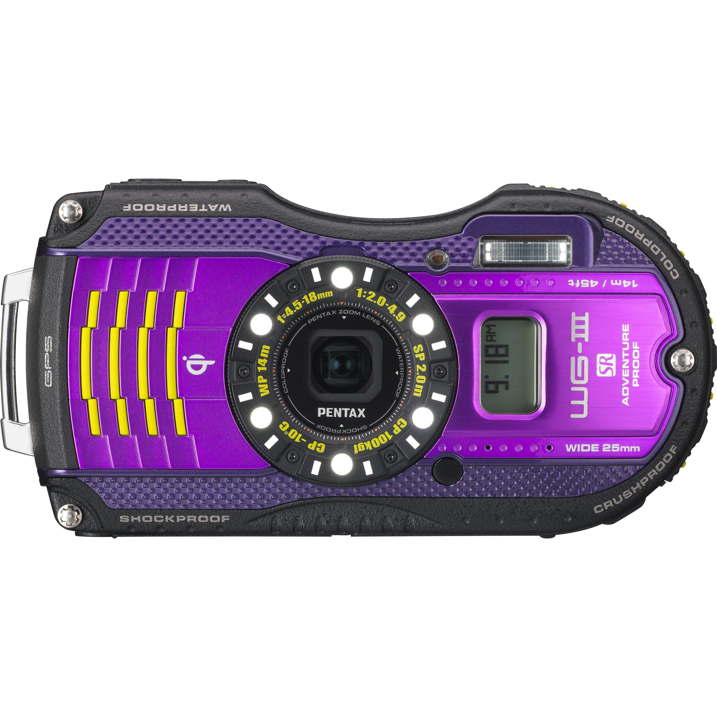 PENTAX Waterproof Digital Camera PENTAX Purple 1cm Macro Macro Stand Included Electronic Compass Sub LCD Qi Standard PENTAX 12674 WG-3GPS WG-3GPSPU
PENTAX Waterproof Digital Camera PENTAX Purple 1cm Macro Macro Stand Included Electronic Compass Sub LCD Qi Standard PENTAX 12674 WG-3GPS WG-3GPSPU