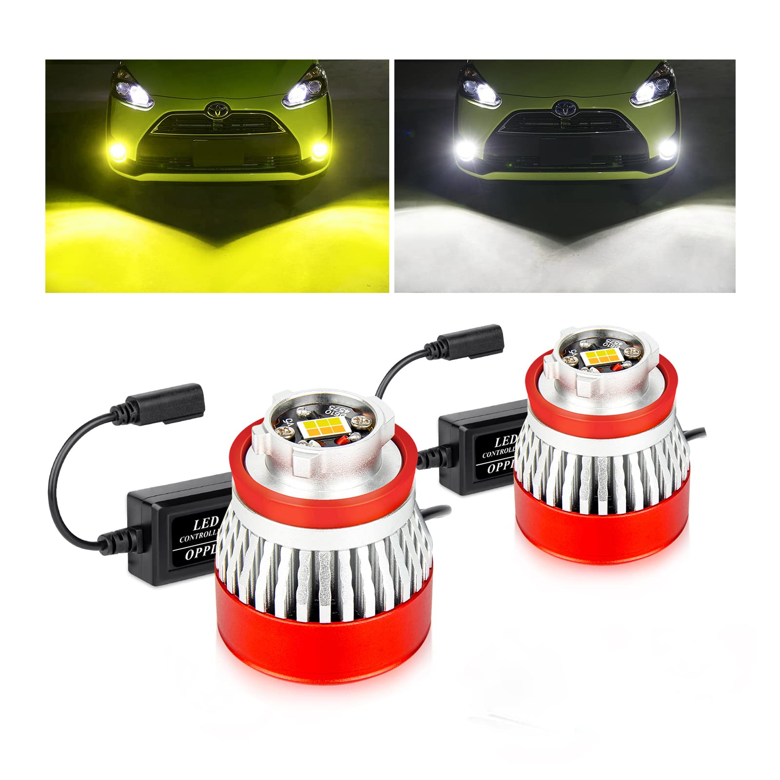 L1B LED fog lamps, genuine LED replacement bulbs, 2-color switch, white, yellow, 5800LM, Crown 220 series 50 late model, set of 2 fans
L1B LED fog lamps, genuine LED replacement bulbs, 2-color switch, white, yellow, 5800LM, Crown 220 series 50 late model, set of 2 fans