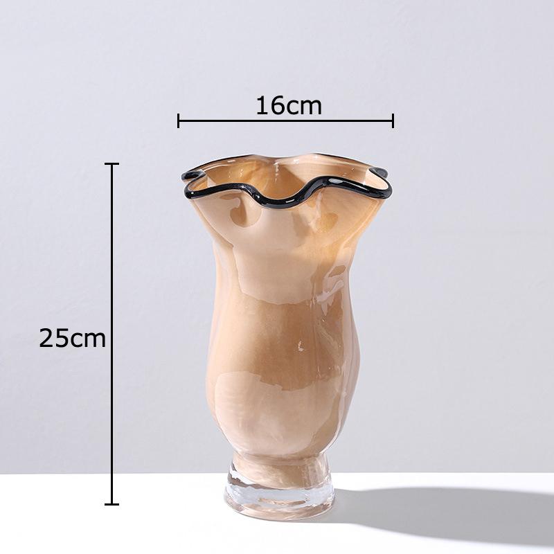 Large Caliber Glass Vase Creative Black Edge Plant Pots Table Decoration Hydroponics Floral Vases Home Flower Arrangement
Large Caliber Glass Vase Creative Black Edge Plant Pots Table Decoration Hydroponics Floral Vases Home Flower Arrangement
