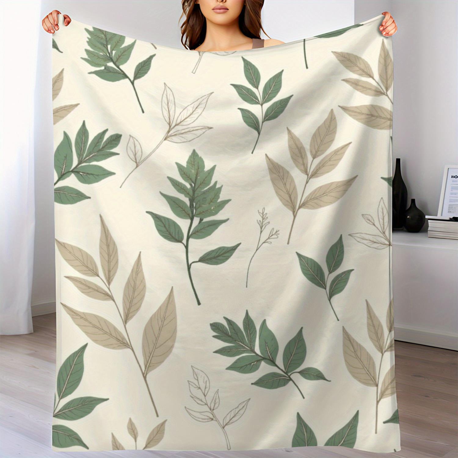 Green Leaf Pattern Fleece Blanket Nature Design Soft Cozy Throw Home Decor for Living Room or Bedroom Gift for Women 70x100cm28x39in
Green Leaf Pattern Fleece Blanket Nature Design Soft Cozy Throw Home Decor for Living Room or Bedroom Gift for Women 70x100cm28x39in