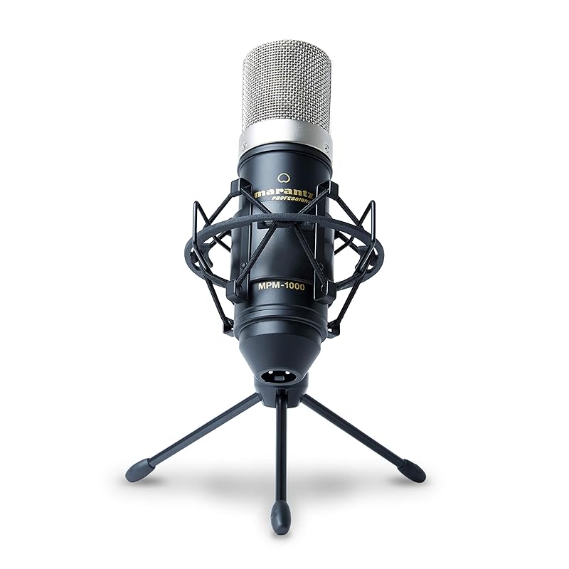 Marantz marantz pro Condenser microphone, gaming, distribution, recording, unidirectional, shock mount, windscreen, mic stand, XLR cable included 48V
Marantz marantz pro Condenser microphone, gaming, distribution, recording, unidirectional, shock mount, windscreen, mic stand, XLR cable included 48V
