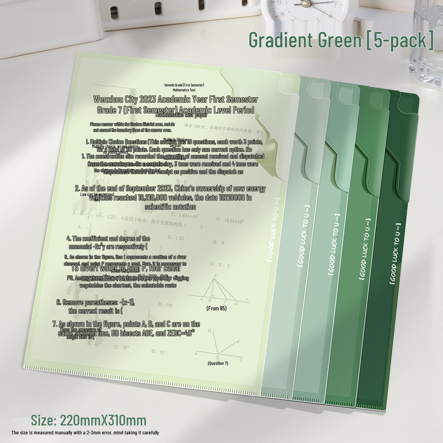 Translucent Gradient L-Shaped A4 Paper Storage Clip - Waterproof, Thick Protective Folder Sleeve
Translucent Gradient L-Shaped A4 Paper Storage Clip - Waterproof, Thick Protective Folder Sleeve