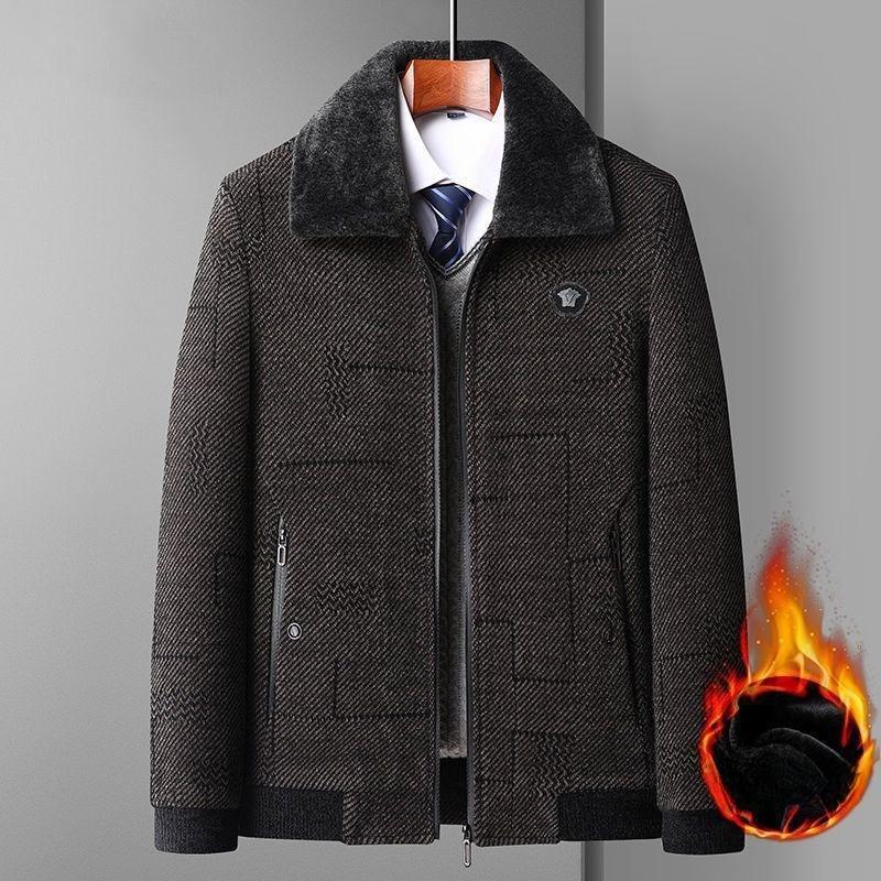 Мужская зимняя шерстяная куртка с хлопковым наполнителем, мужское флисовое пальто с утолщенным лацканом, деловое теплое пальто 195 коричневый
Мужская зимняя шерстяная куртка с хлопковым наполнителем, мужское флисовое пальто с утолщенным лацканом, деловое теплое пальто 195 коричневый