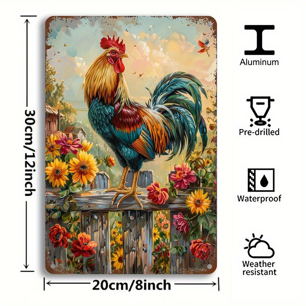 Vintage Rooster Floral Metal Sign Victorian Style Wall Art x Inch Rustic Farmhouse Decor for Home Porch Garden 20x30cm(7.8x11.8inch)
Vintage Rooster Floral Metal Sign Victorian Style Wall Art x Inch Rustic Farmhouse Decor for Home Porch Garden 20x30cm(7.8x11.8inch)