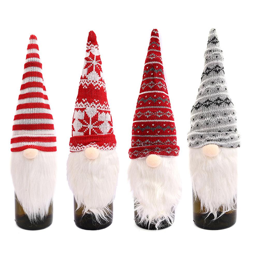 Four Wine Bottle Covers with Whimsical Gnome Design for Holiday Tables Suitable for Christmas New Year and Festive Events
Four Wine Bottle Covers with Whimsical Gnome Design for Holiday Tables Suitable for Christmas New Year and Festive Events