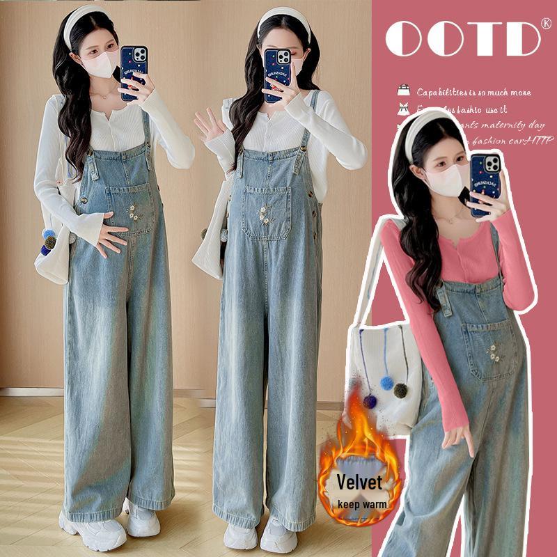 2025 Fashionable Maternity Winter Set: Long-Sleeve Top & Denim Overalls with Fleece XL (125-145 lbs)
2025 Fashionable Maternity Winter Set: Long-Sleeve Top & Denim Overalls with Fleece XL (125-145 lbs)
