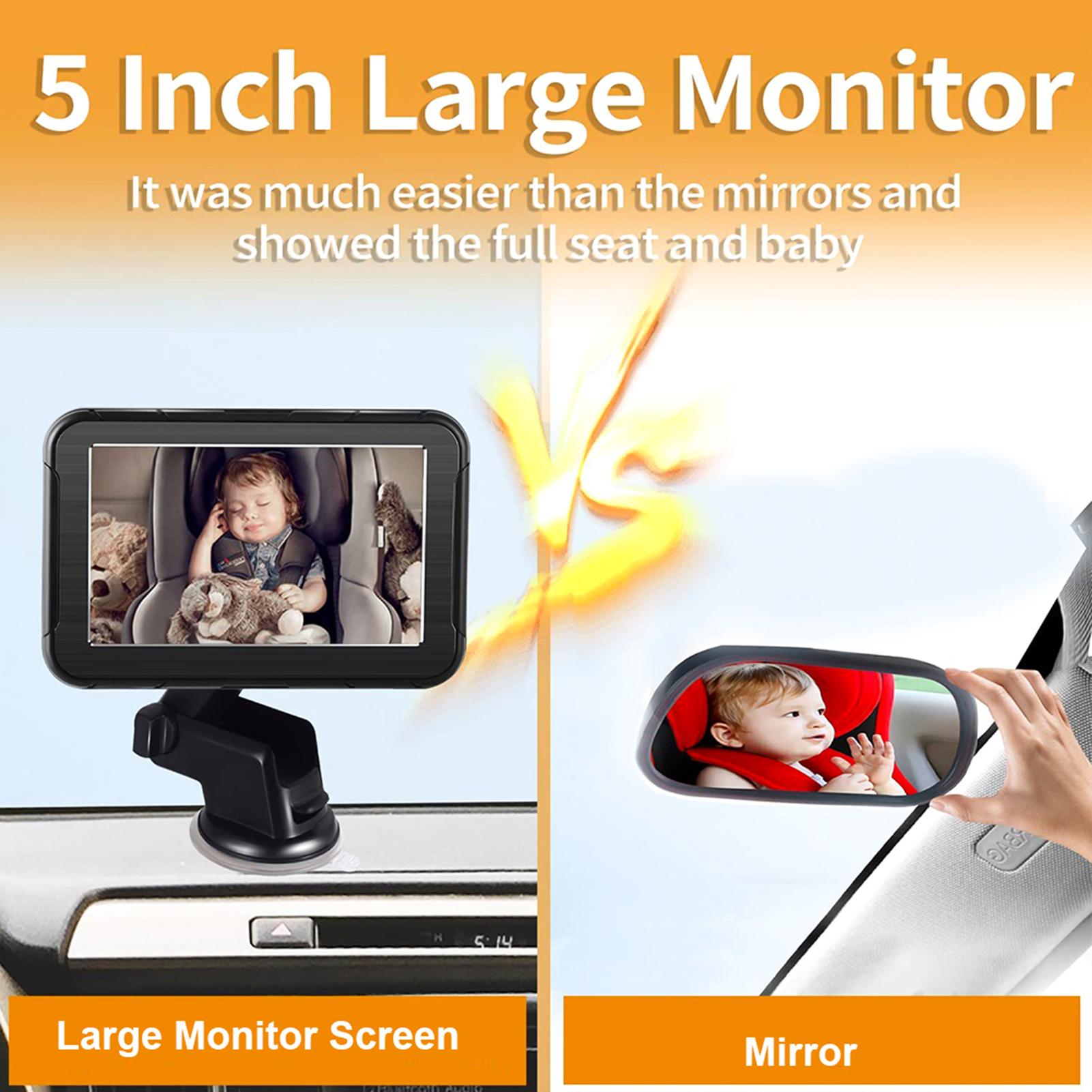 Baby Car Monitor High Resolution Monitor Camera for Baby Rear Facing Seat 5 Inch Car Seat Mirror Display 150 degrees Wide View Night Baby Car
Baby Car Monitor High Resolution Monitor Camera for Baby Rear Facing Seat 5 Inch Car Seat Mirror Display 150 degrees Wide View Night Baby Car