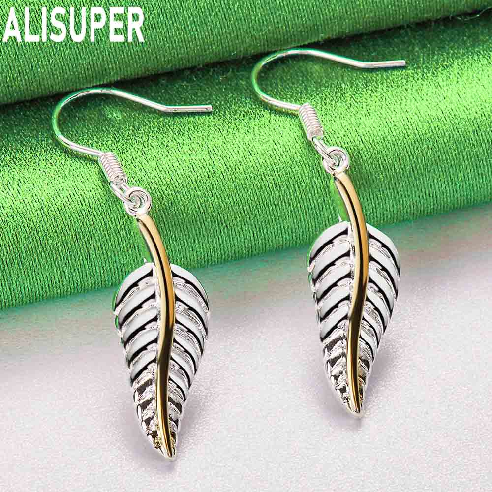 925 Sterling Silver Feather Dangling Piercing Earrings Fashion Charm Wedding Jewelry 4.00*0.90cm
925 Sterling Silver Feather Dangling Piercing Earrings Fashion Charm Wedding Jewelry 4.00*0.90cm
