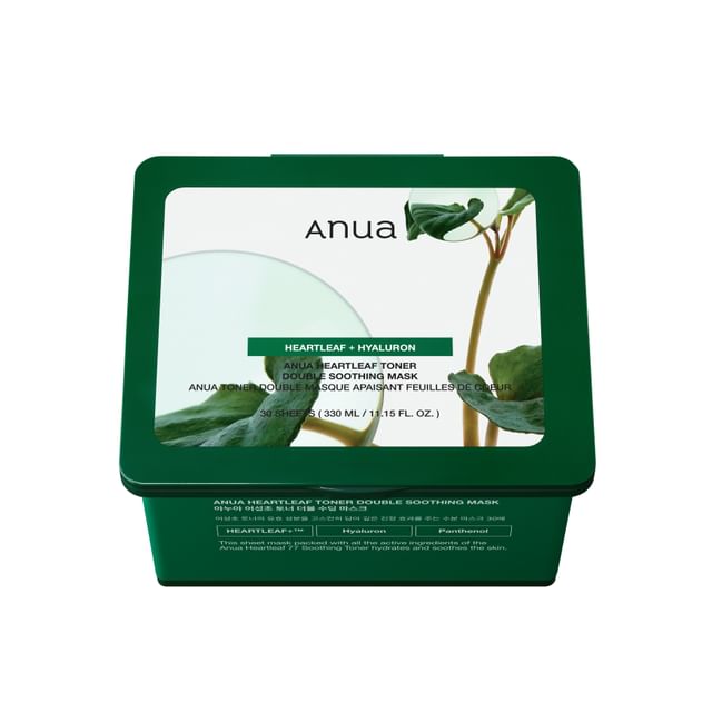 Anua - Heartleaf Toner Double Soothing Mask 30 sheets
Anua - Heartleaf Toner Double Soothing Mask 30 sheets