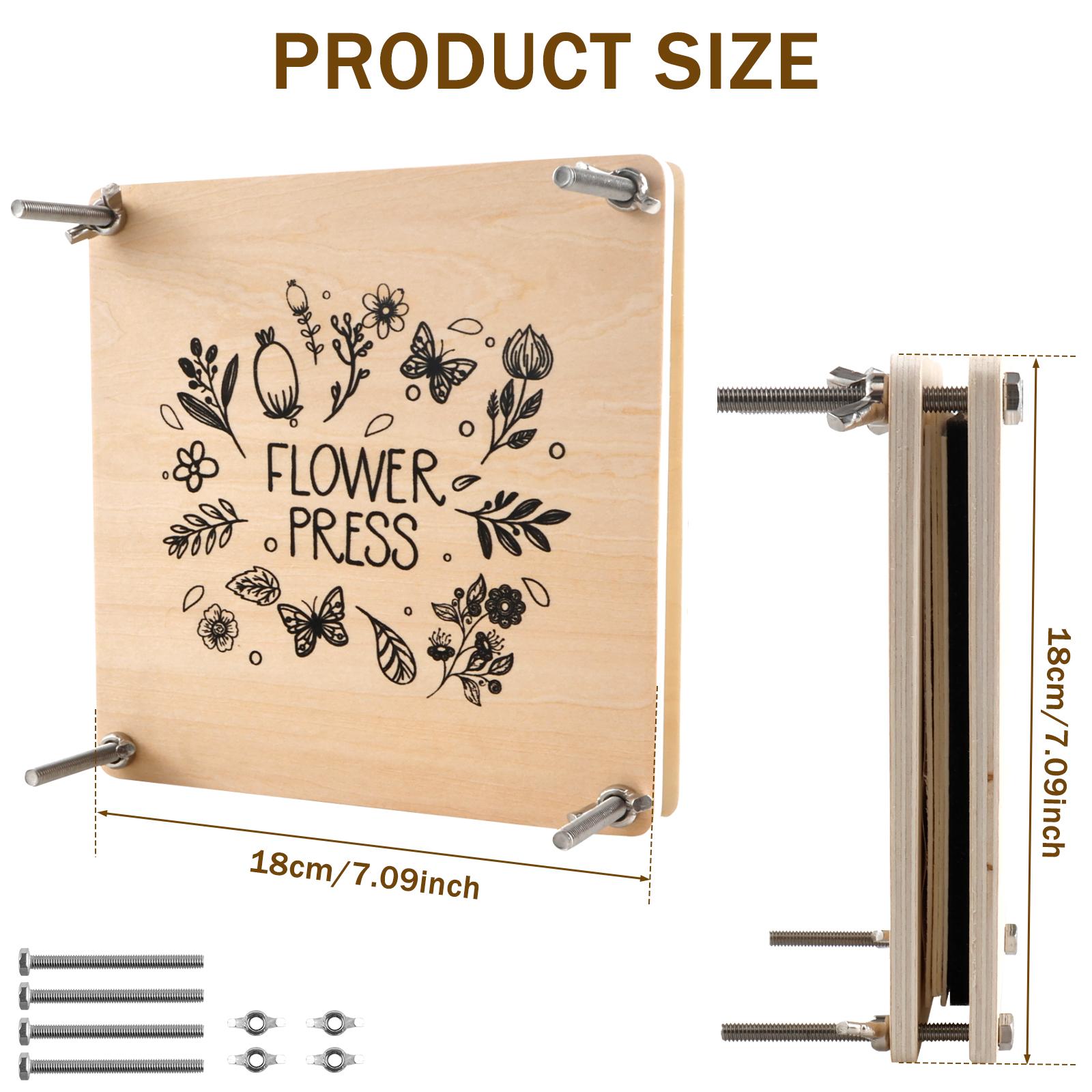 Flower Press Kit Wooden Professional Flower Leaf Press Kit DIY Pressed Flower Plant Preservation Kit Reusable Flower Press Tools
Flower Press Kit Wooden Professional Flower Leaf Press Kit DIY Pressed Flower Plant Preservation Kit Reusable Flower Press Tools