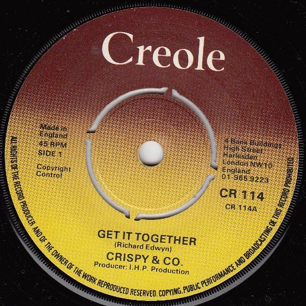 7inch Record KRISPIE & COMPANY - Get It Together CR114 Creole Records 1975 UK Jazz Used
7inch Record KRISPIE & COMPANY - Get It Together CR114 Creole Records 1975 UK Jazz Used
