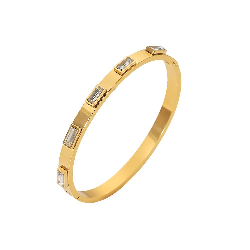 Yori Delicate Bling Cubic Zirconia Smooth Bracelet Bangle Women Minimalist 18k Gold Color Texture Charm Jewelry
Yori Delicate Bling Cubic Zirconia Smooth Bracelet Bangle Women Minimalist 18k Gold Color Texture Charm Jewelry