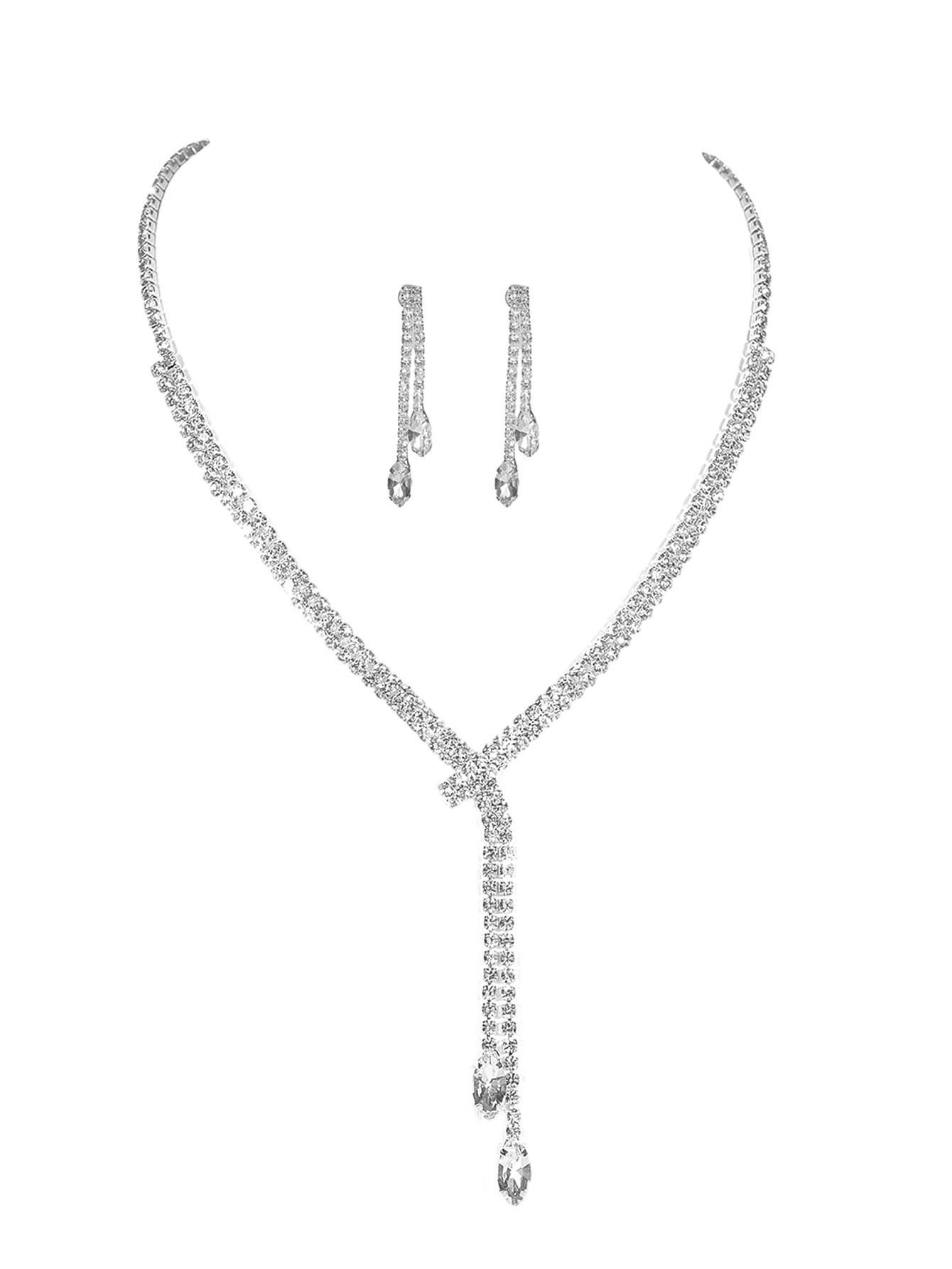 Новые ювелирные изделия Длинное ожерелье с бриллиантами Серьги Ювелирные изделия Двухкомпонентное свадебное платье Ювелирные изделия
Новые ювелирные изделия Длинное ожерелье с бриллиантами Серьги Ювелирные изделия Двухкомпонентное свадебное платье Ювелирные изделия