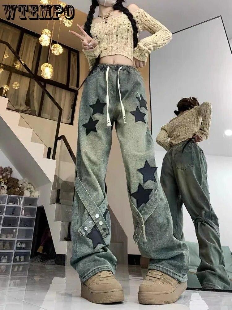 Вышитые джинсы прямого кроя со звездами для женщин Y2K Ретро Уличный стиль Вареные Свободные Джинсы с высокой посадкой Корейские Повседневные Брюки с широкими штанинами XL синий
Вышитые джинсы прямого кроя со звездами для женщин Y2K Ретро Уличный стиль Вареные Свободные Джинсы с высокой посадкой Корейские Повседневные Брюки с широкими штанинами XL синий