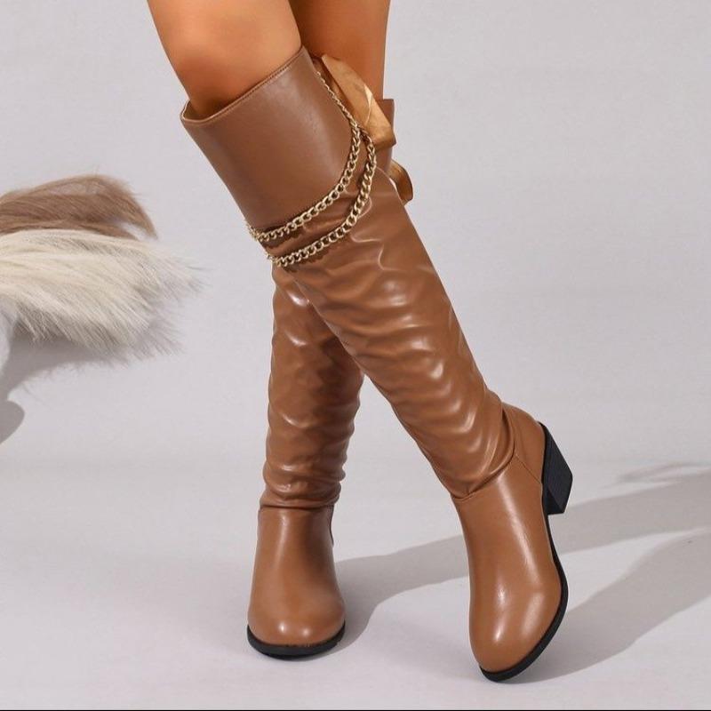 Новый стиль женских сапог для верховой езды осень-зима 2025: ретро металлические цепочки, остроносые, на толстом каблуке, сапоги до колена 43
Новый стиль женских сапог для верховой езды осень-зима 2025: ретро металлические цепочки, остроносые, на толстом каблуке, сапоги до колена 43