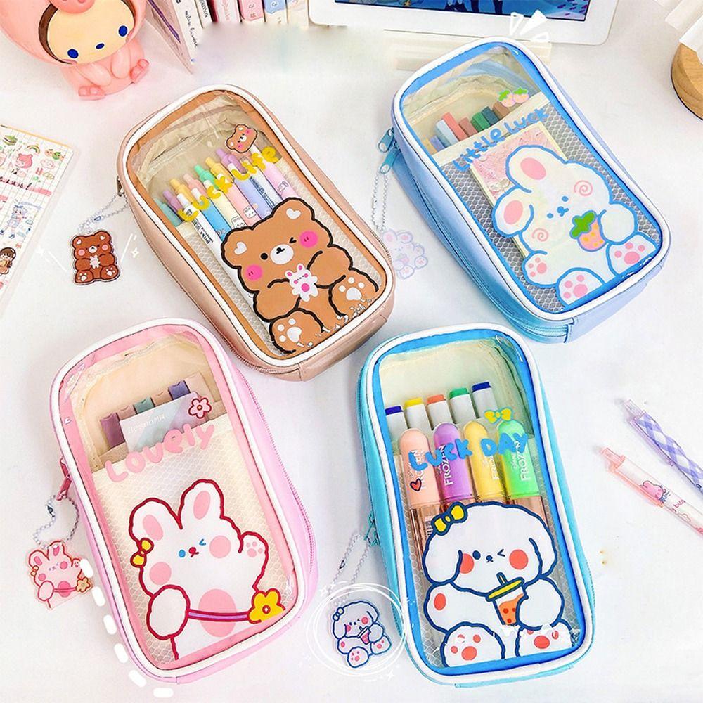 Bag Writing Supplies School Supplies Zipper Pouch Transparent Pen Bag Bear Pencil Case Pencil Bag
Bag Writing Supplies School Supplies Zipper Pouch Transparent Pen Bag Bear Pencil Case Pencil Bag