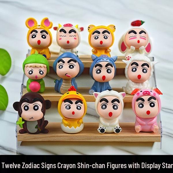 Crayon Shin-chan Zodiac Animal Figures: Rabbit, Monkey, Ox, Dragon Display Stand. With 3-layer display stand
Crayon Shin-chan Zodiac Animal Figures: Rabbit, Monkey, Ox, Dragon Display Stand. With 3-layer display stand
