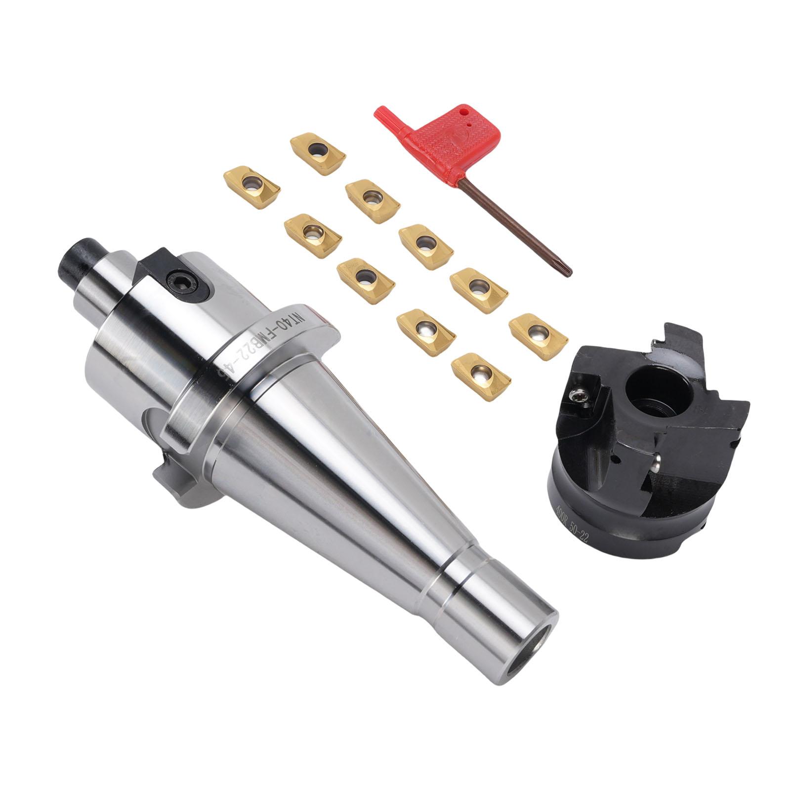 Face End Mill Holder Set High Speed Holder Extension NT40 FMB22 De Indexable and CNC Face End Mill with 10PCS APMT1604
Face End Mill Holder Set High Speed Holder Extension NT40 FMB22 De Indexable and CNC Face End Mill with 10PCS APMT1604