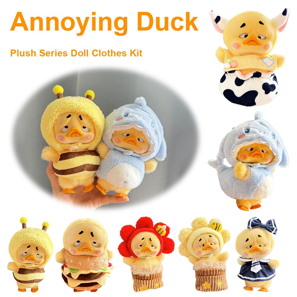 Милая одежда для животных, плюшевая серия Upset Duck, аксессуары для одежды, милый комплект одежды для кукол, свитер для 15-17 см, раздражающая утка
Милая одежда для животных, плюшевая серия Upset Duck, аксессуары для одежды, милый комплект одежды для кукол, свитер для 15-17 см, раздражающая утка
