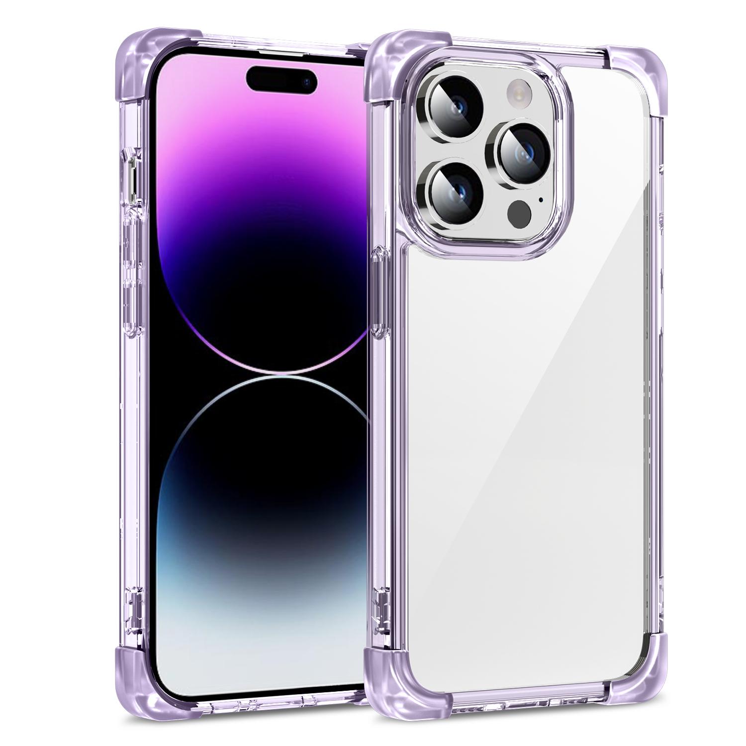 TPU+Acrylic Slim Case for iPhone 14 Pro Four Corner Matte Case Anti-Drop Phone Cover Purple
TPU+Acrylic Slim Case for iPhone 14 Pro Four Corner Matte Case Anti-Drop Phone Cover Purple