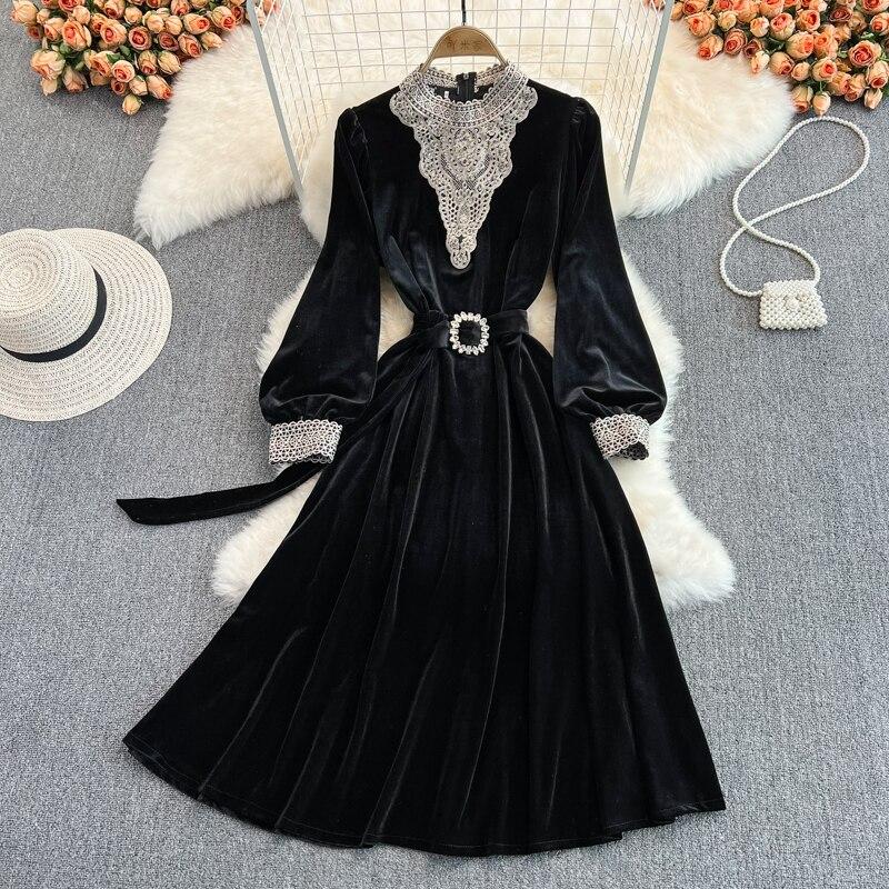 Тонкое улучшенное кружевное платье с воротником Qipao из сетчатой пряжи Senior Sense of Socialite Temperament с бусами и длинными рукавами M чёрный
Тонкое улучшенное кружевное платье с воротником Qipao из сетчатой пряжи Senior Sense of Socialite Temperament с бусами и длинными рукавами M чёрный
