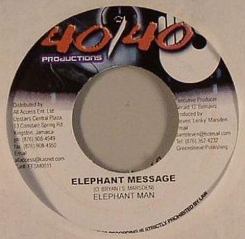 7inch Record ELEPHANT MAN - Elephant Message FFSM0011 40/40 Productio Jamaica Reggae, Ska & Dub Used
7inch Record ELEPHANT MAN - Elephant Message FFSM0011 40/40 Productio Jamaica Reggae, Ska & Dub Used