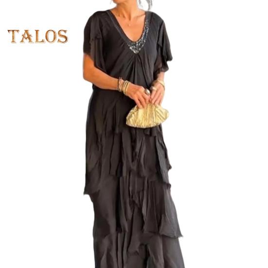 Летнее женское вечернее платье с V-образным вырезом и блестками в стиле пэчворк, рваное, разбросанное, многослойное, однотонное, с короткими рукавами, свободное платье макси для выпускного вечера XL чёрный
Летнее женское вечернее платье с V-образным вырезом и блестками в стиле пэчворк, рваное, разбросанное, многослойное, однотонное, с короткими рукавами, свободное платье макси для выпускного вечера XL чёрный