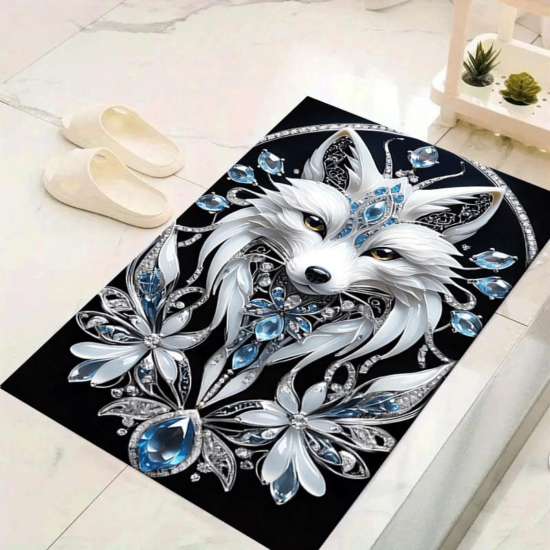 1pc Crystal White Fox Print, Design Indoor Area Rug - Soft, Anti-Slip, and Durable Gaming Room Decor for Bedroom 60cm by 90cm
1pc Crystal White Fox Print, Design Indoor Area Rug - Soft, Anti-Slip, and Durable Gaming Room Decor for Bedroom 60cm by 90cm