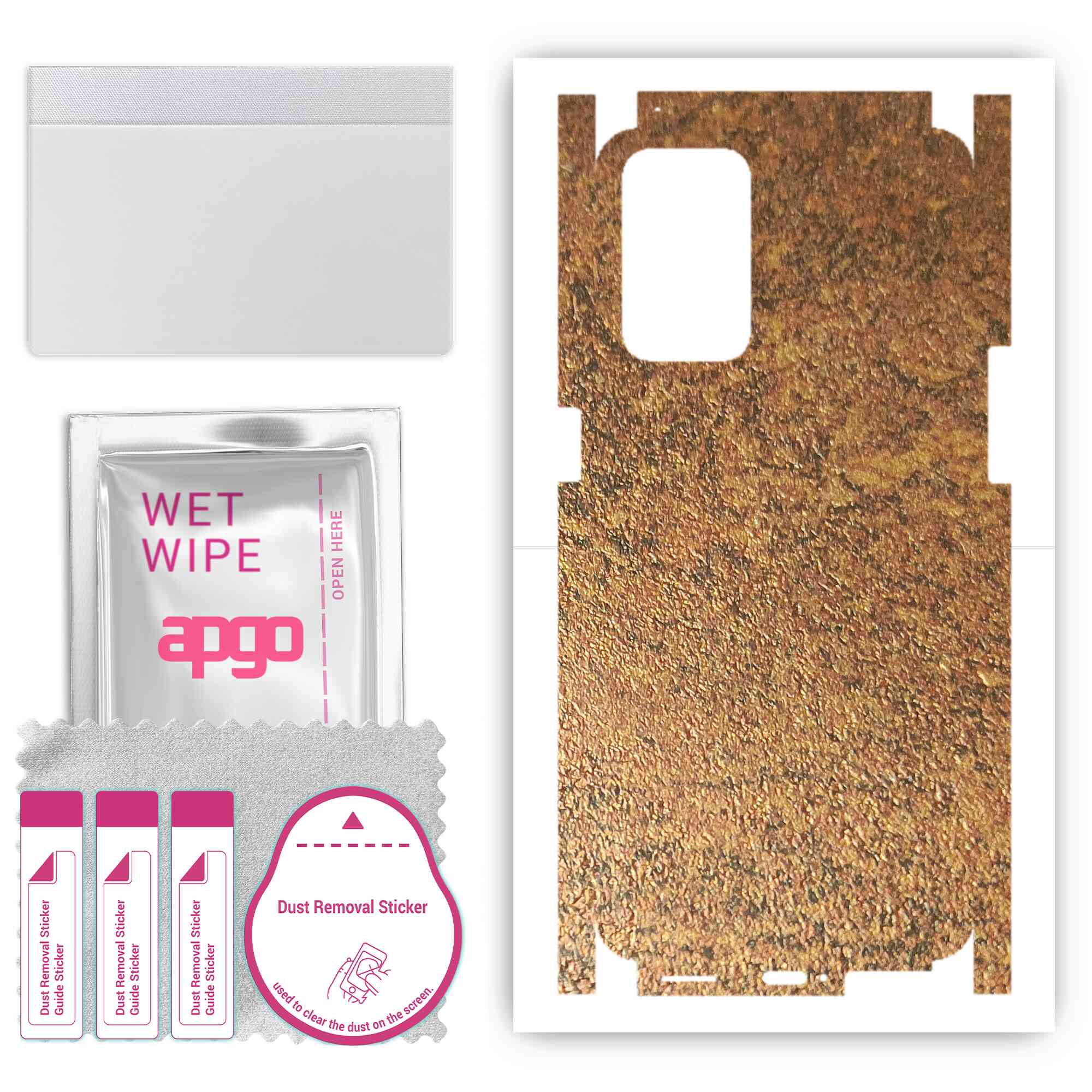 apgo Protective Skin Sticker for the back+sides compatible with Oppo Reno 6 5G, Full Wrap Film, Foil, Vinyl - Pattern Rusty Copper
apgo Protective Skin Sticker for the back+sides compatible with Oppo Reno 6 5G, Full Wrap Film, Foil, Vinyl - Pattern Rusty Copper