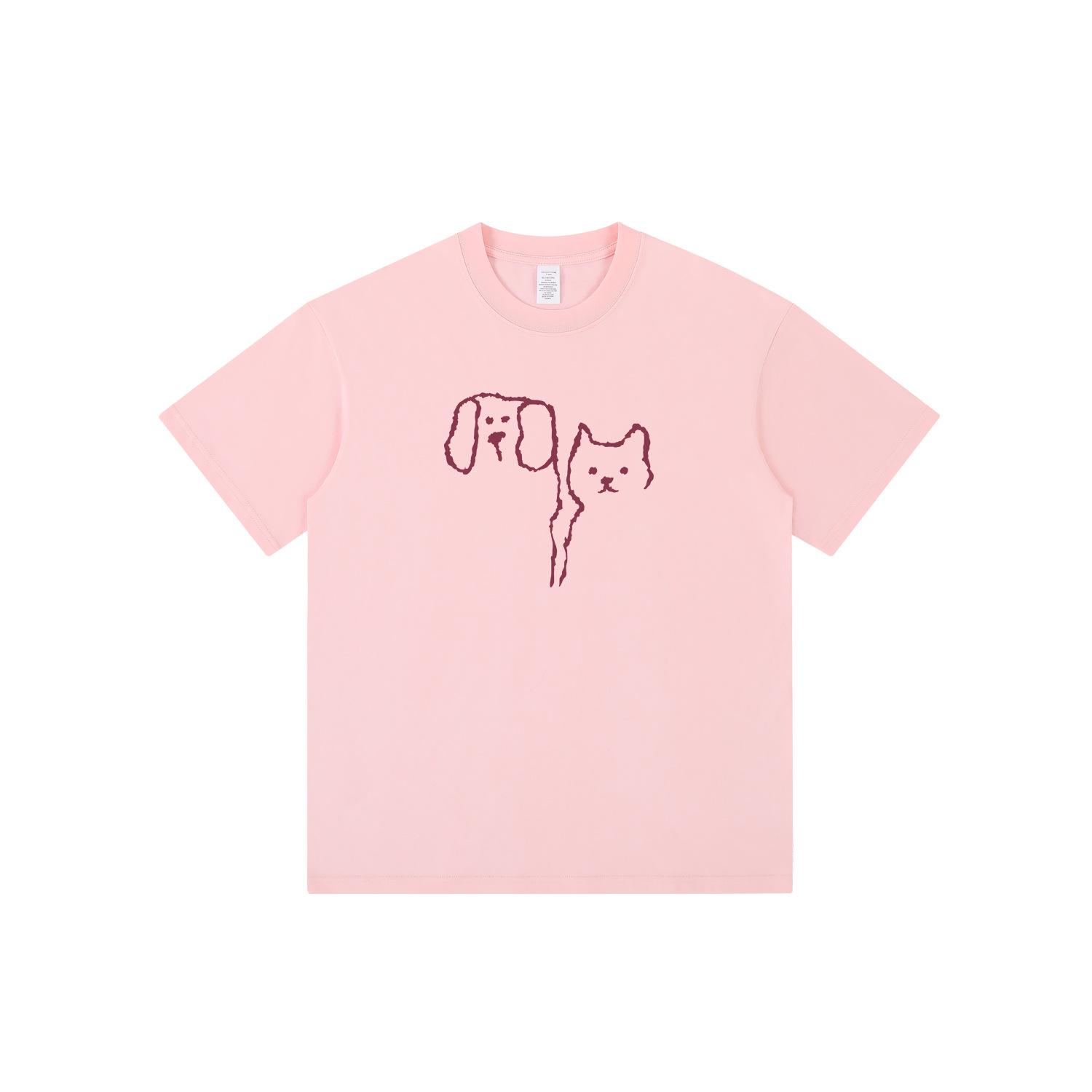 Летняя хлопковая парная футболка с линейным рисунком кошки и собаки - Унисекс, с коротким рукавом, с круглым вырезом Small розовый
Летняя хлопковая парная футболка с линейным рисунком кошки и собаки - Унисекс, с коротким рукавом, с круглым вырезом Small розовый