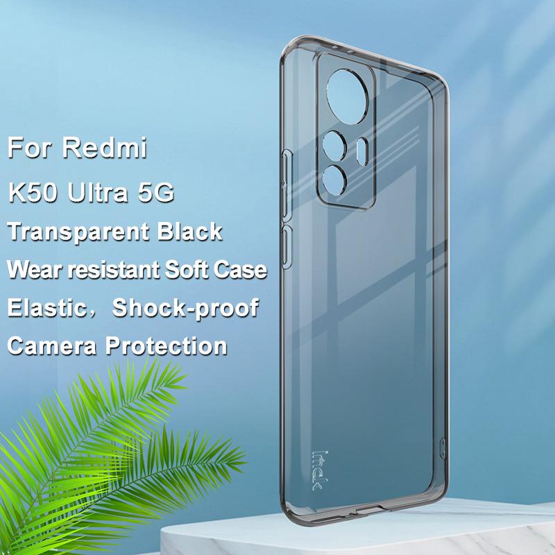 IMAK UX-5 Series for Xiaomi Redmi K50 Ultra 5G/12T 5G Clear Crystal Soft Flexible TPU Case Anti-yellowing Drop Protection Shockproof Back Cover Transparent Black
IMAK UX-5 Series for Xiaomi Redmi K50 Ultra 5G/12T 5G Clear Crystal Soft Flexible TPU Case Anti-yellowing Drop Protection Shockproof Back Cover Transparent Black