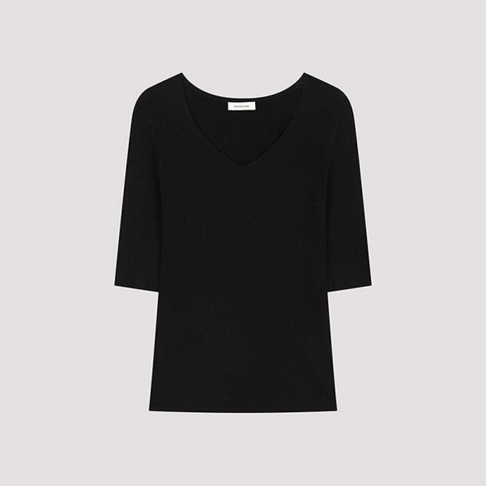 She S miSS Тонкий ребристый трикотажный свитер с V-образным вырезом SSkpoo22100 Bk blacks/55
She S miSS Тонкий ребристый трикотажный свитер с V-образным вырезом SSkpoo22100 Bk blacks/55