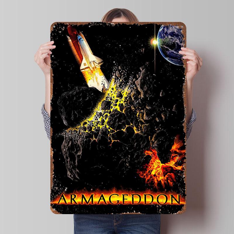 Armageddon Space Shuttle and Asteroid Printed Poster Customized Wall Art Retro Vintage Metal Tin Signs for Office Decor Room 7.9x11.8In(20x30cm)
Armageddon Space Shuttle and Asteroid Printed Poster Customized Wall Art Retro Vintage Metal Tin Signs for Office Decor Room 7.9x11.8In(20x30cm)