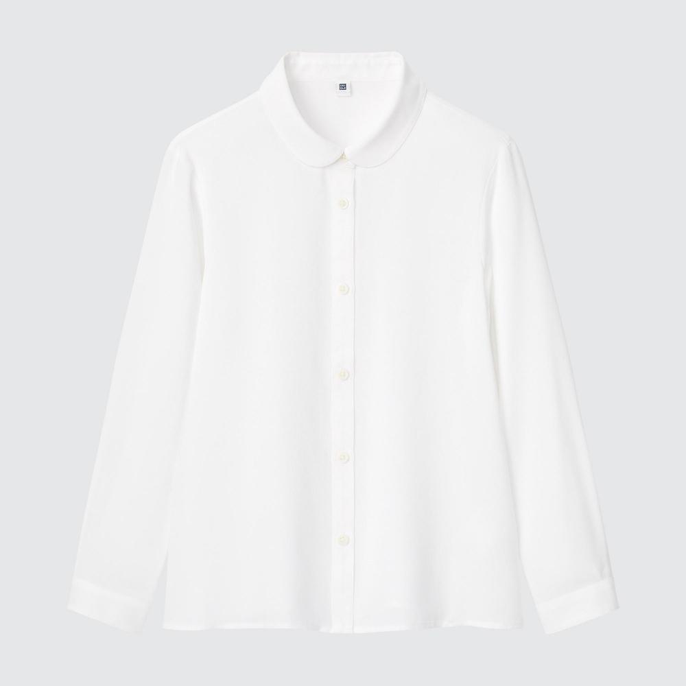 UNIQLO JAPAN GIRLS Легкая в уходе блузка из искусственного шелка с длинными рукавами
UNIQLO JAPAN GIRLS Легкая в уходе блузка из искусственного шелка с длинными рукавами