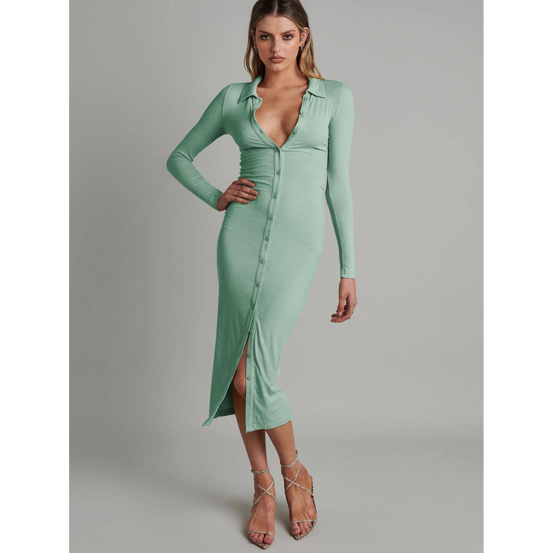 Женское повседневное однотонное платье-футляр в рубчик с длинными рукавами и низким вырезом XL светло-зеленый
Женское повседневное однотонное платье-футляр в рубчик с длинными рукавами и низким вырезом XL светло-зеленый