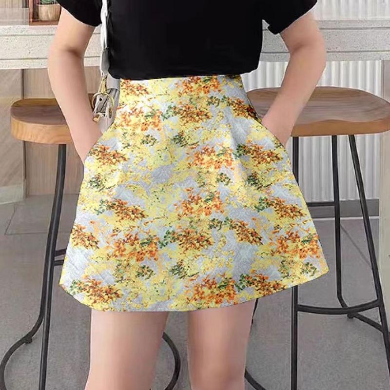 Summer New All Match Half Length Skirt New Fashionable Look Thin High Waist Printed Korean Elegant Short Skirt S жовтий
Summer New All Match Half Length Skirt New Fashionable Look Thin High Waist Printed Korean Elegant Short Skirt S жовтий