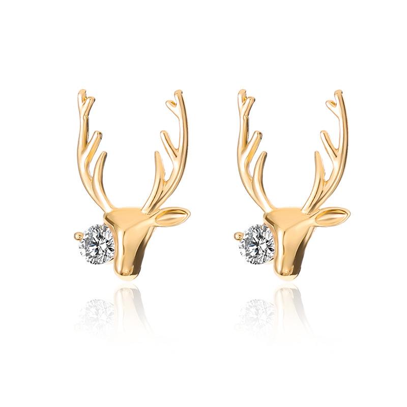 Vintage Fashion Elk Deer Stud Earrings For Women Girls Gold Color Zirconia Christmas Earrings Xmas Jewelry Gift Ear Accessories
Vintage Fashion Elk Deer Stud Earrings For Women Girls Gold Color Zirconia Christmas Earrings Xmas Jewelry Gift Ear Accessories