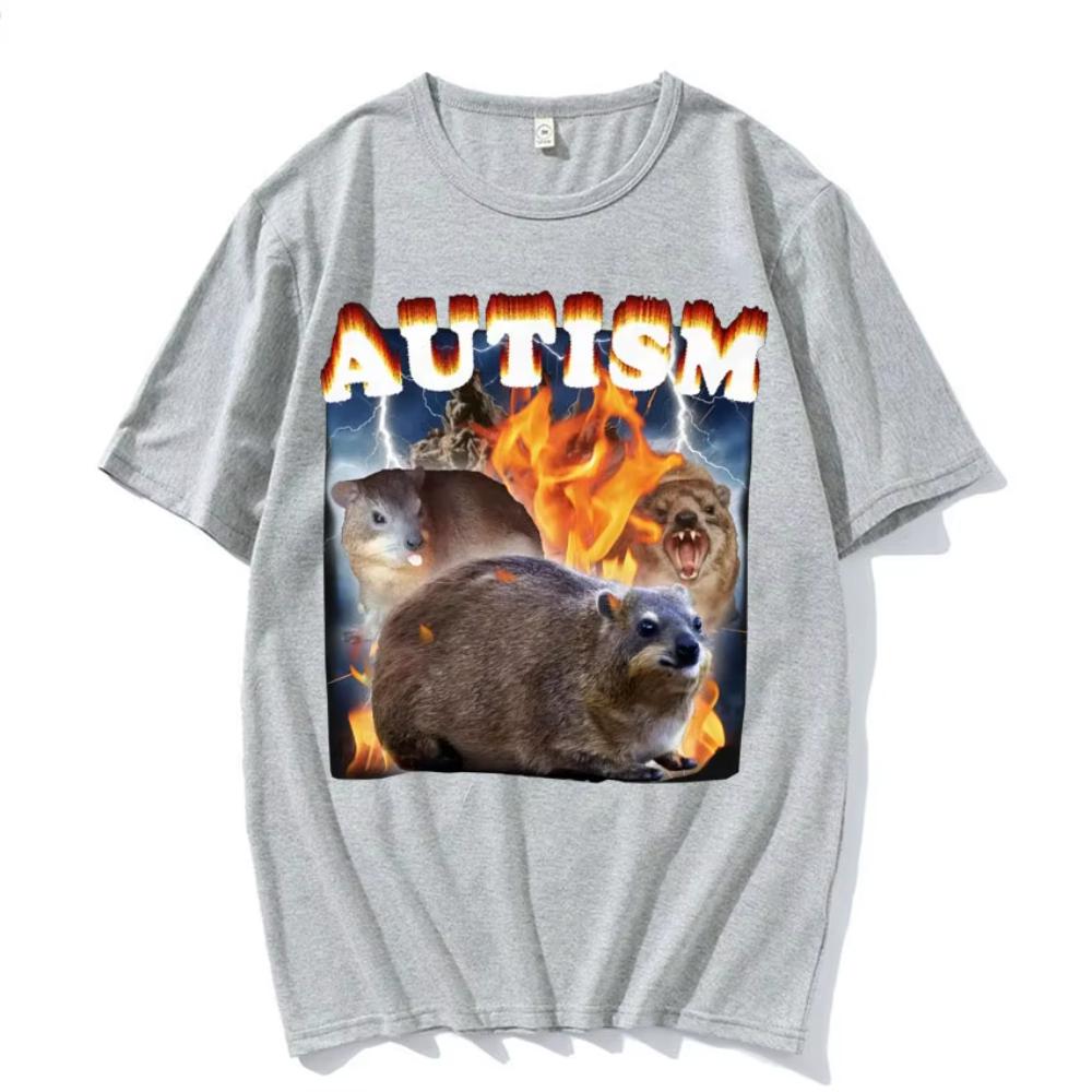 Autism Funny Hyrax Meme Tee Shirt Mens Women Clothing Hip Hop Fashion Vintage Tshirts High Quality Cotton Short Sleeve T Shirt 3XL
Autism Funny Hyrax Meme Tee Shirt Mens Women Clothing Hip Hop Fashion Vintage Tshirts High Quality Cotton Short Sleeve T Shirt 3XL