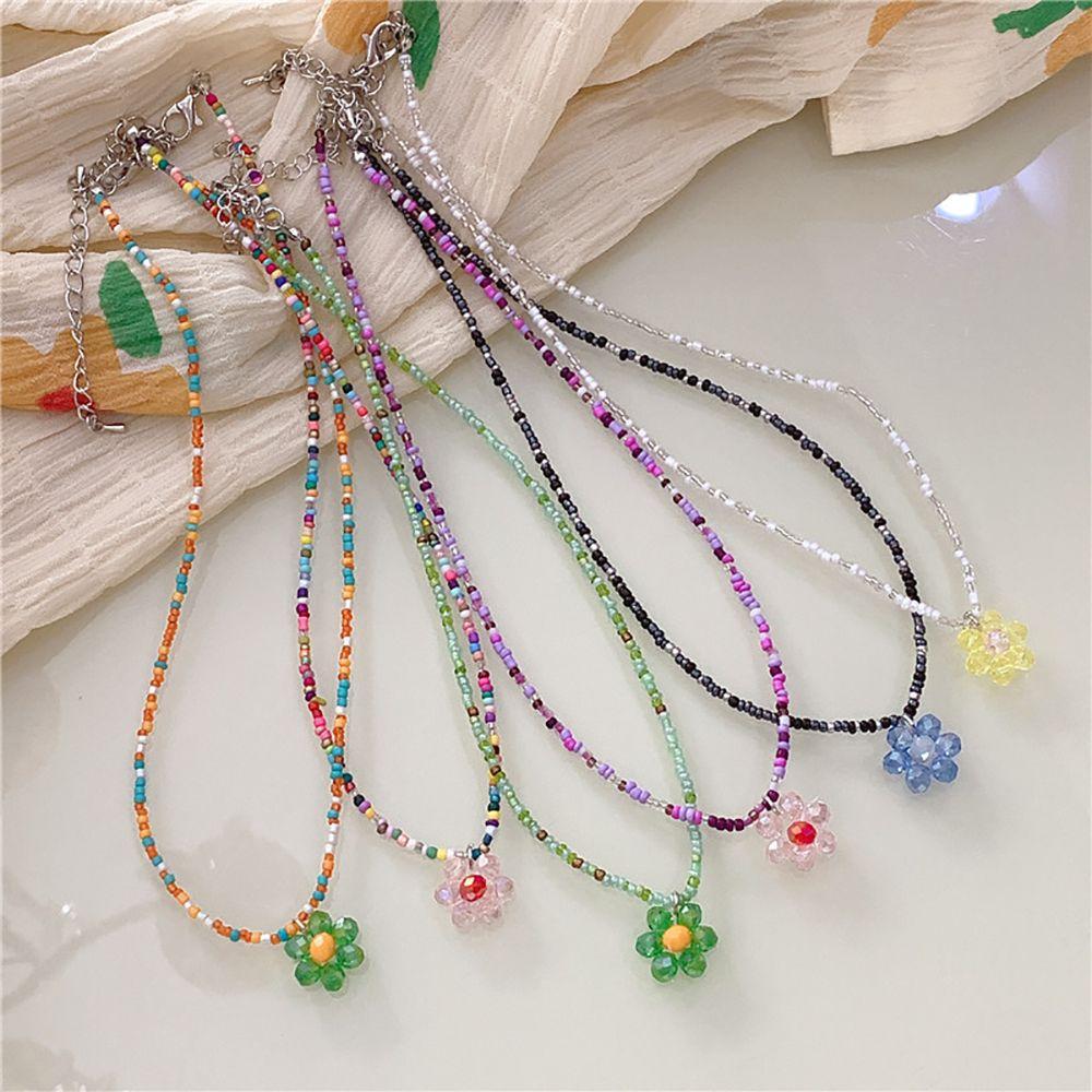 Temperament Pendant Women Jewelry Flower Chocker Korean Style Clavicle Chain Crystal Bead necklace
Temperament Pendant Women Jewelry Flower Chocker Korean Style Clavicle Chain Crystal Bead necklace