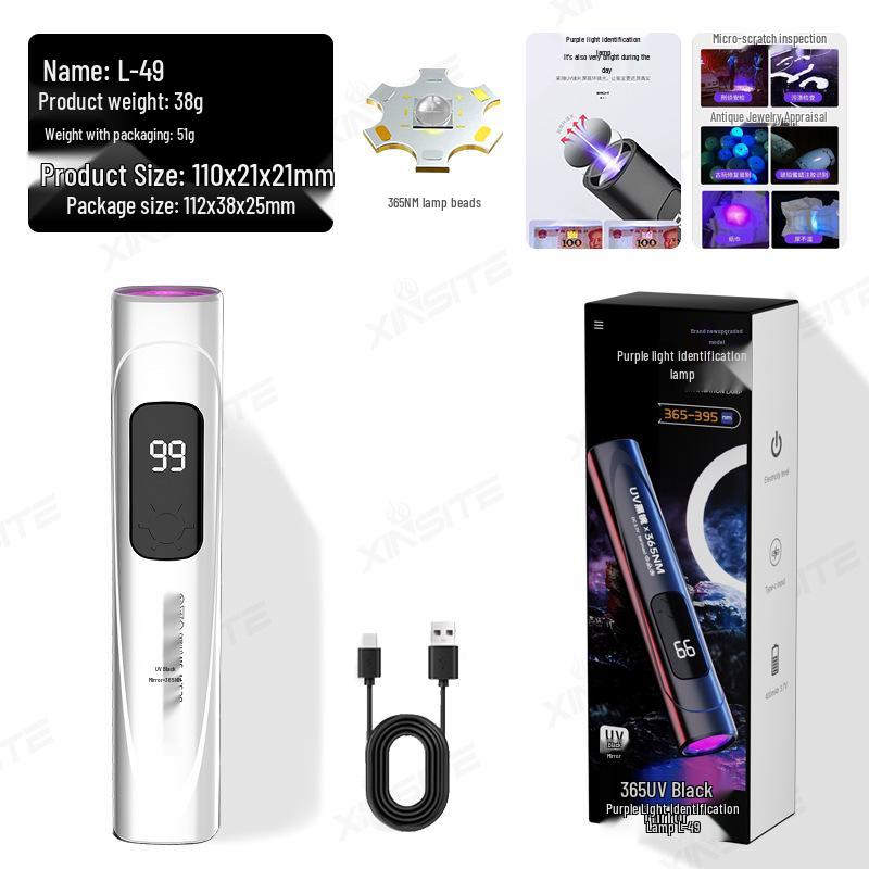 Portable 365nm UV Flashlight for Money Detection & Fluorescent Agent
Portable 365nm UV Flashlight for Money Detection & Fluorescent Agent