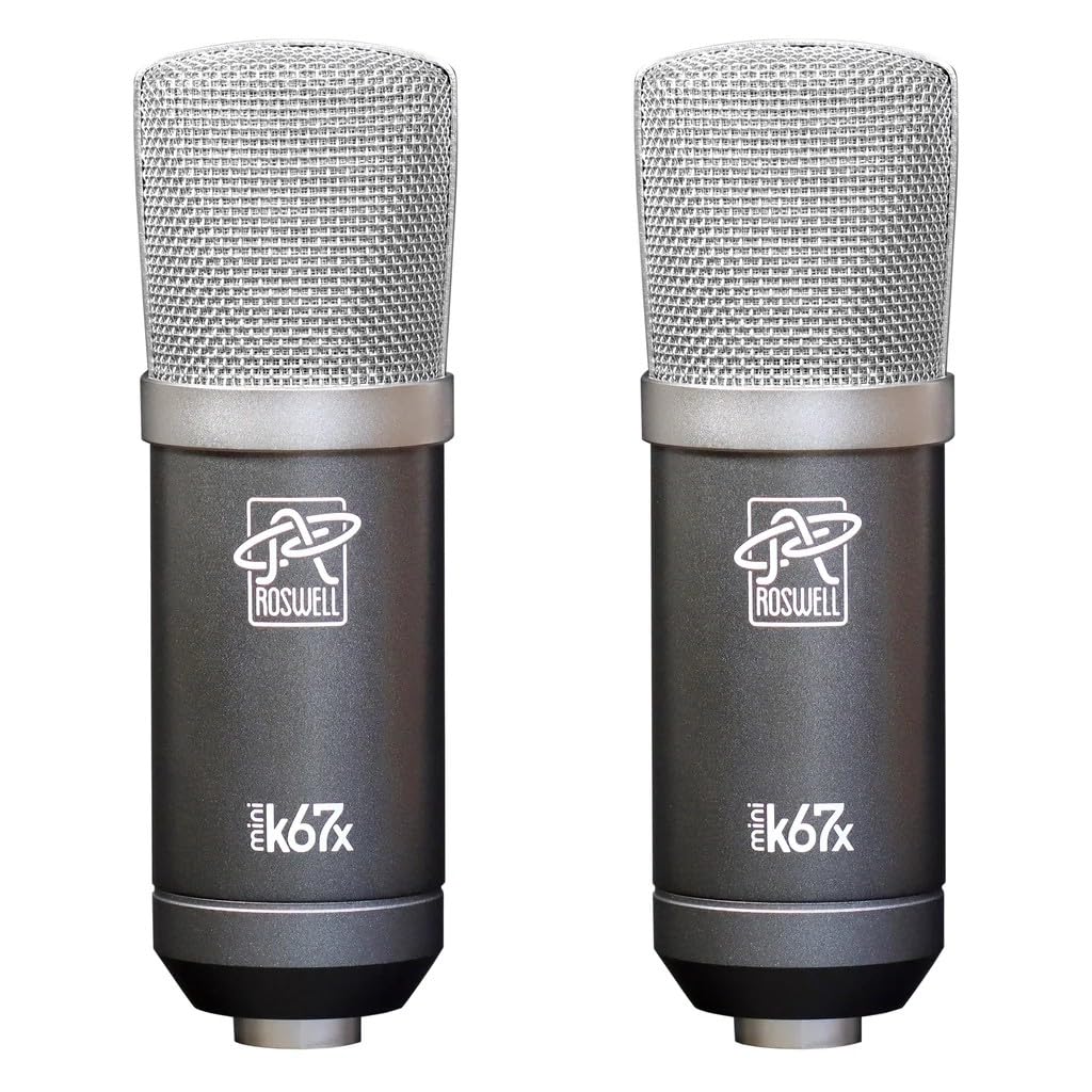 Roswell Pro Audio Mini K67x Matched Pair Studio Condenser Microphone 
Roswell Pro Audio Mini K67x Matched Pair Studio Condenser Microphone