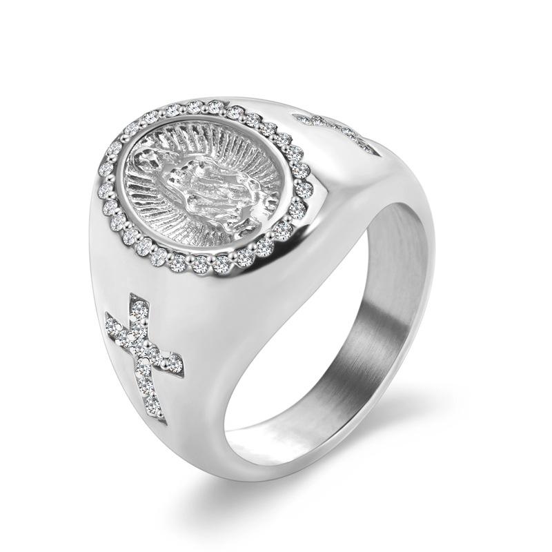 European and American Diamond Jewelry 18K Gold Ring Virgin Mary Women s Titanium Steel Ring Accessories 2026 no. 6 серебряный
European and American Diamond Jewelry 18K Gold Ring Virgin Mary Women s Titanium Steel Ring Accessories 2026 no. 6 серебряный
