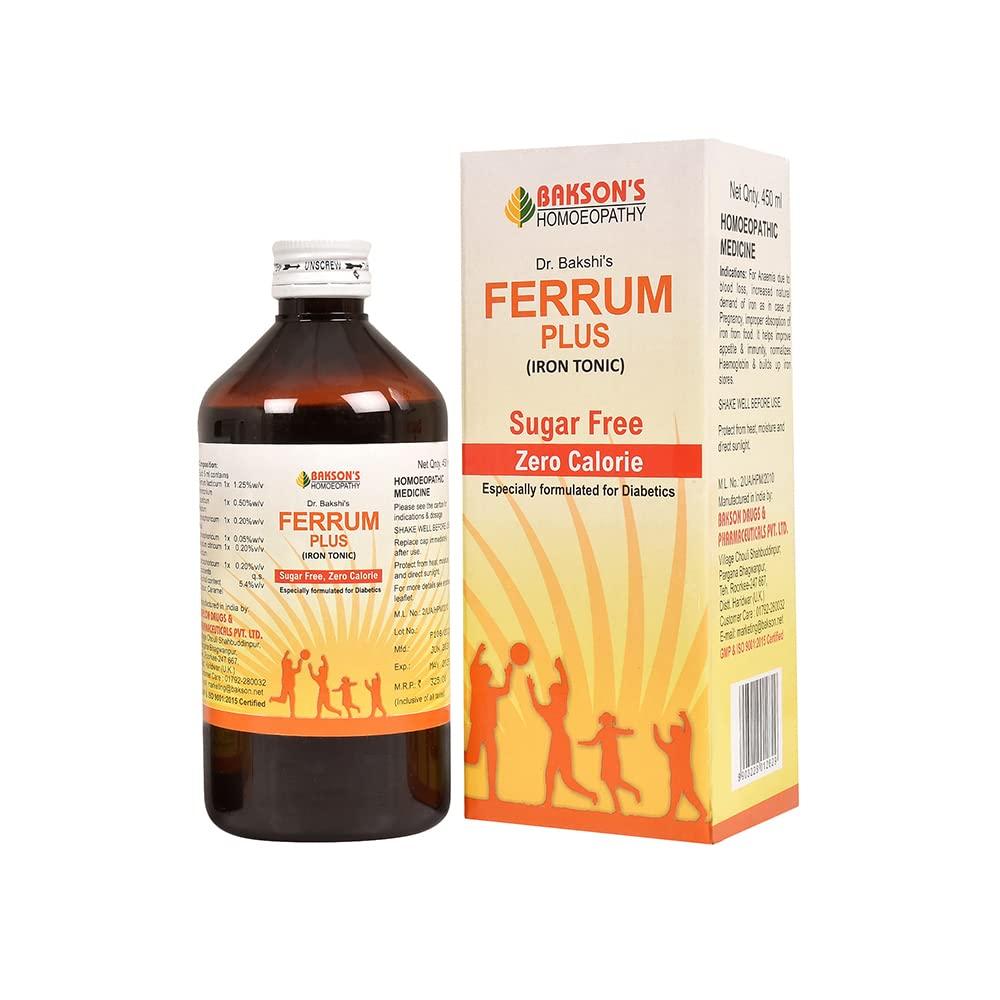 Bakson s Homoeopathy Ferrum Plus Iron Supplement Syrup 450 ml | Supports Appetite, Immunity & Iron Absorption
Bakson s Homoeopathy Ferrum Plus Iron Supplement Syrup 450 ml | Supports Appetite, Immunity & Iron Absorption