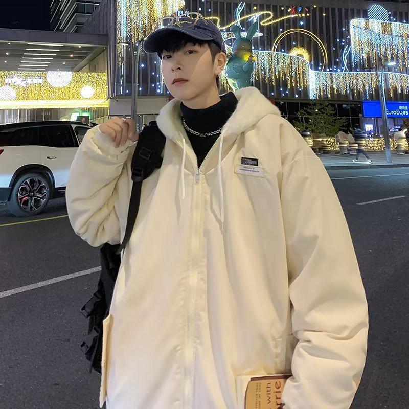 Men s Double-Sided Winter Coat, Thick Lamb Wool Lining, Trendy Hong Kong Style Fleece Jacket. 2XL
Men s Double-Sided Winter Coat, Thick Lamb Wool Lining, Trendy Hong Kong Style Fleece Jacket. 2XL