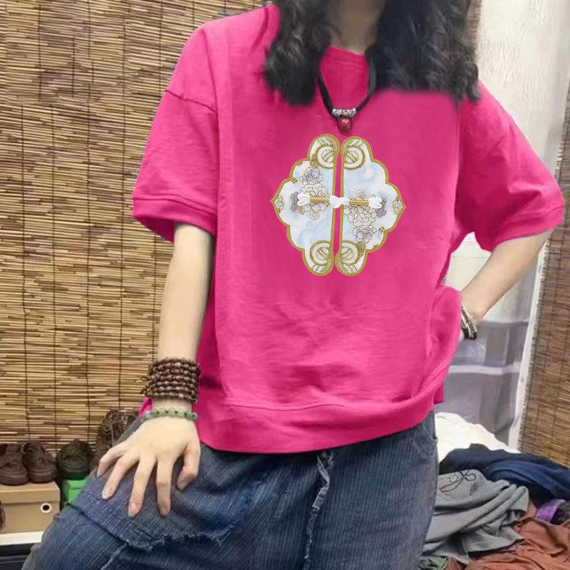 Women s 100% Cotton Casual Short Sleeve T-Shirt - New Loose Slimming Design, Half Sleeve, Plus Size, Trendy Print 2XL - Recommended for 140-160 jin
Women s 100% Cotton Casual Short Sleeve T-Shirt - New Loose Slimming Design, Half Sleeve, Plus Size, Trendy Print 2XL - Recommended for 140-160 jin